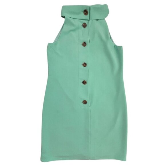 Sail to Sable Button-Back Cowl Neck Shift Dress – Size Medium - Picture 2 of 7